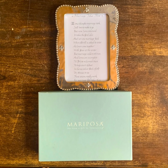 Mariposa Accents Mariposa Silver Pearled 4x6 Frame Poshmark